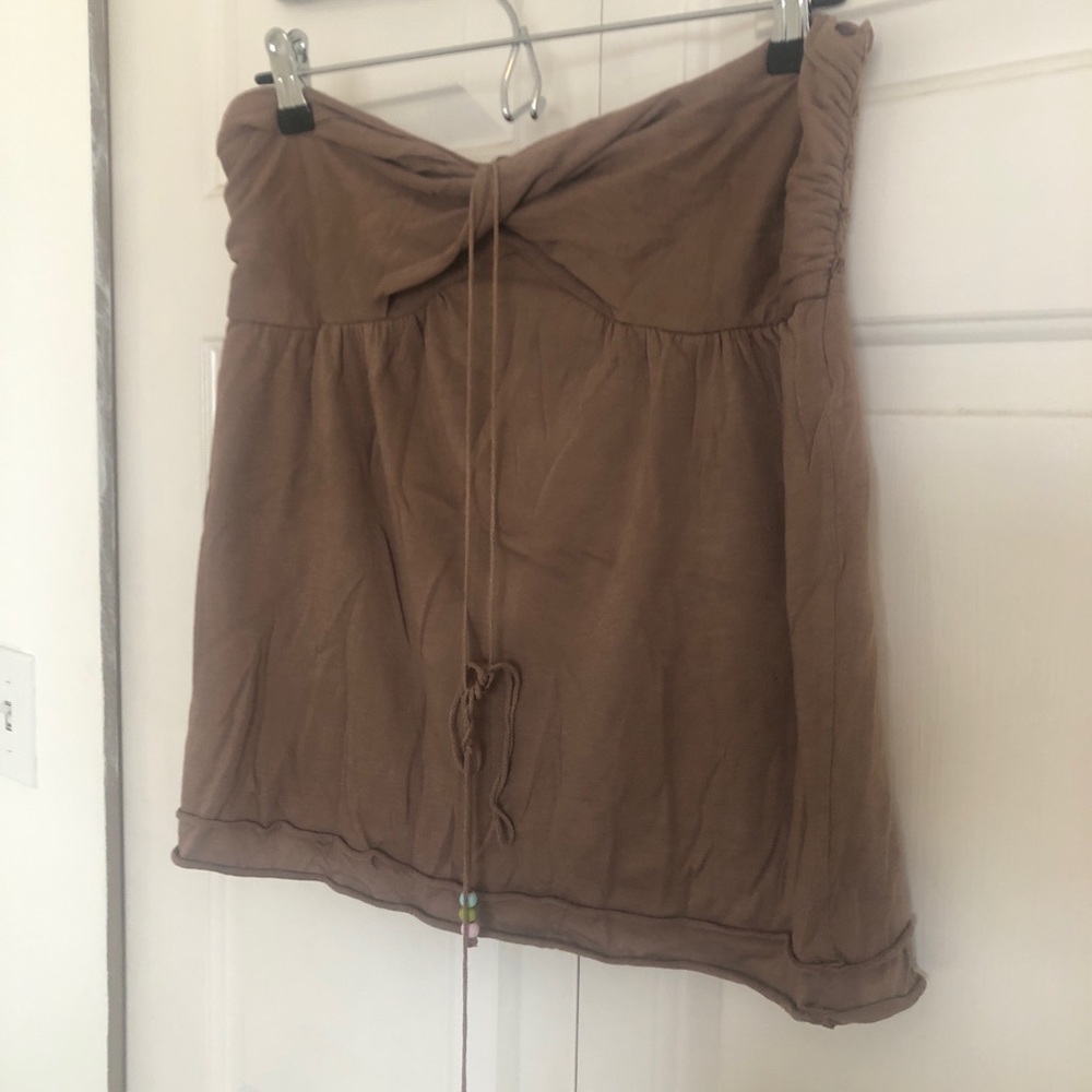 Juicy Couture strapless tank with shoestring tie
